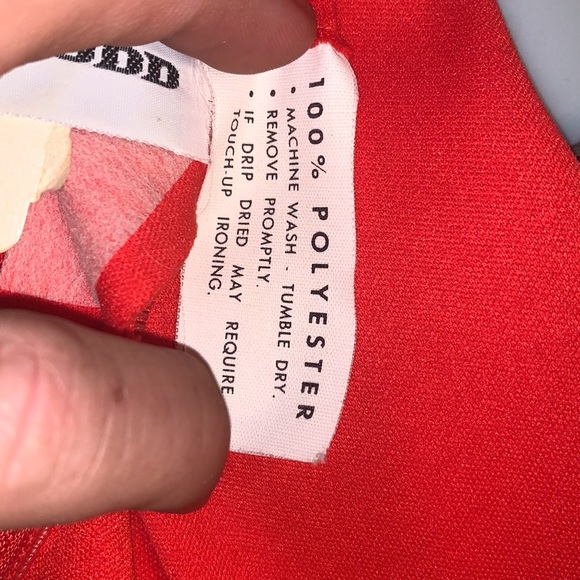 Toni Todd long red vintage 70's dress rainbow - Picture 5 of 8